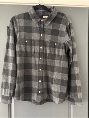 Faherty Black and Gray Plaid Button-Down Shirt